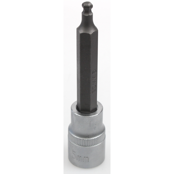 Sealey Hex socket bit, ball end 5mm 100mm long 1/2"dr