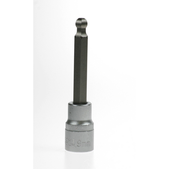 Sealey Hex socket bit, ball end 9mm 100mm long 1/2"dr
