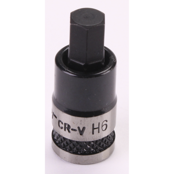 Sealey Hex Socket Bit Stubby 1/4"Sq Drive 6mm (B/S)
