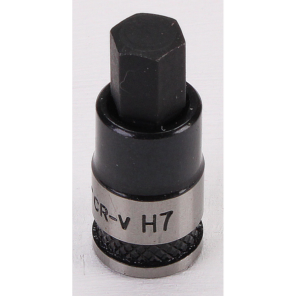 Sealey Hex Socket Bit Stubby 1/4"Sq Drive 7mm (B/S)