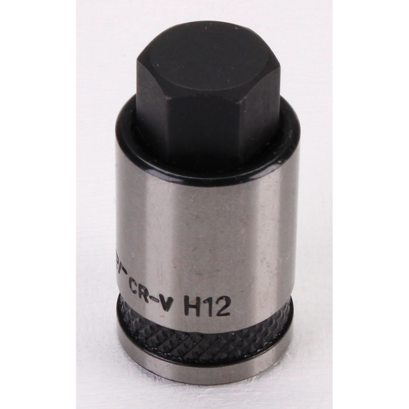 Sealey Hex Socket Bit Stubby 3/8"Sq Drive 12mm (B/S)