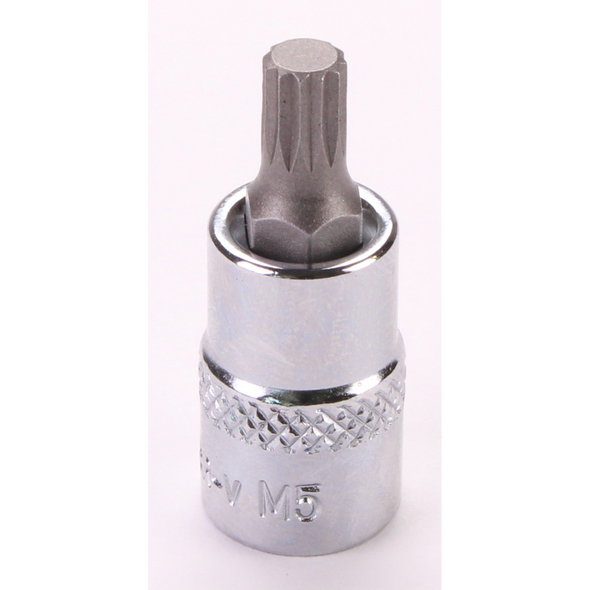 Sealey 1/4"Dr Spline Socket Bit M5 (Fully Polished)