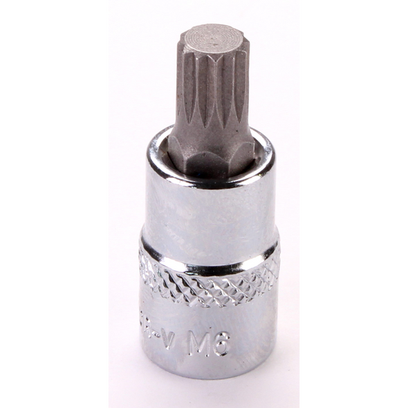 Sealey 1/4"Dr Spline Socket Bit M6 (Fully Polished)