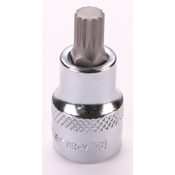 Sealey 3/8"Dr Spline Socket Bit M8 (Fully Polished)
