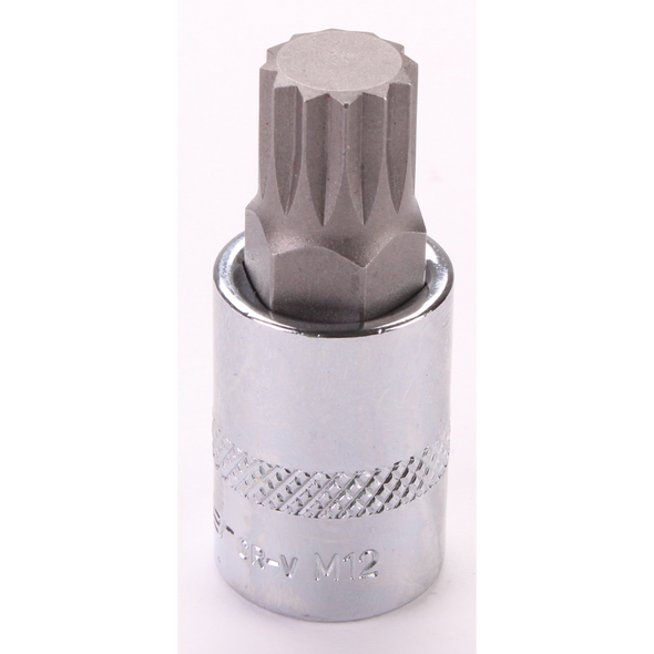Sealey 3/8"Dr Spline Socket Bit M12 (Fully Polished)
