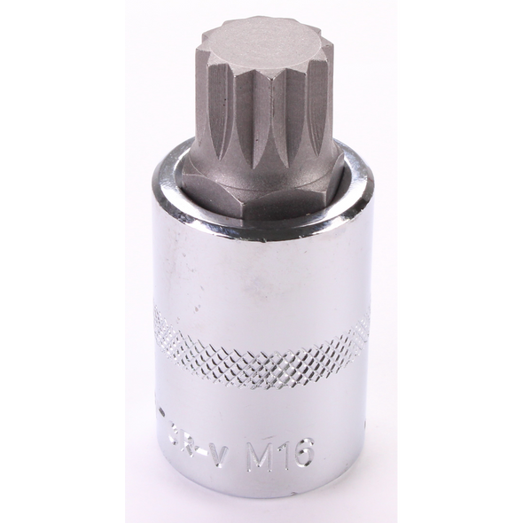 Sealey 1/2"Dr Spline Socket Bit M16 (Fully Polished)
