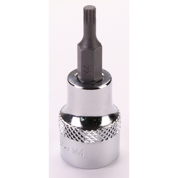 Sealey 3/8"Dr Spline Socket Bit M4 (Mirror Finish)