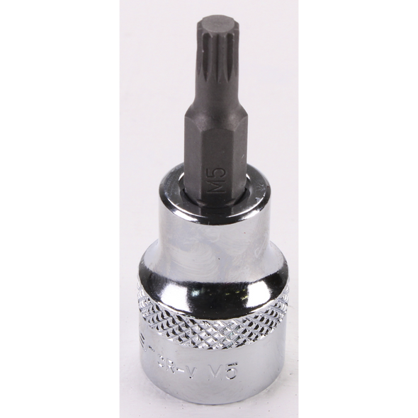 Sealey 3/8"Dr Spline Socket Bit M5 (Mirror Finish)