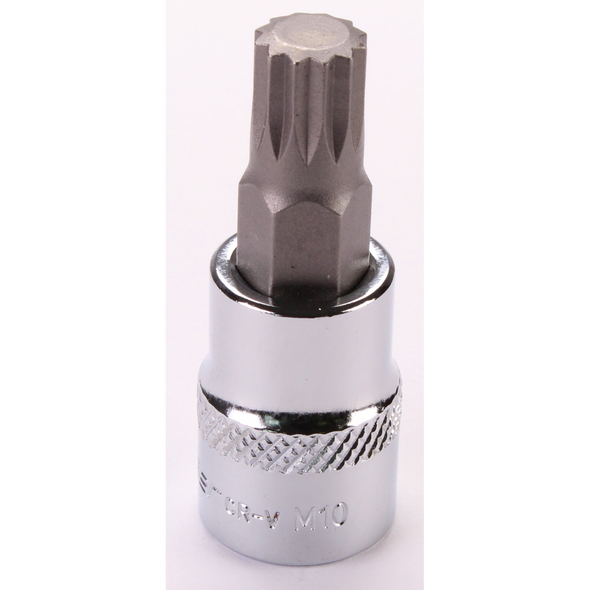Sealey 3/8"Dr Spline Socket Bit M10 (Mirror Finish)