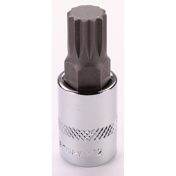 Sealey 3/8"Dr Spline Socket Bit M12 (Mirror Finish)
