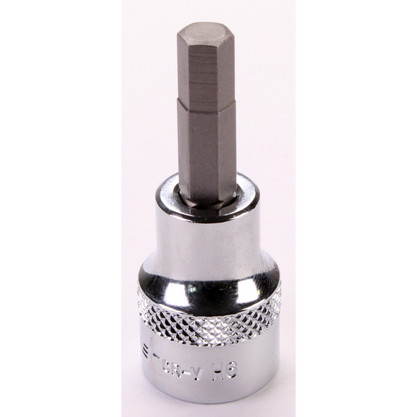 Sealey 3/8"Dr Hex Socket Bit 6mm (Mirror Finish)