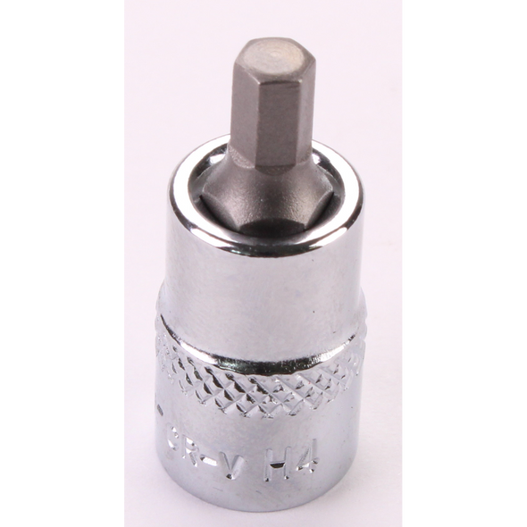 Sealey 1/4"Dr Hex Socket Bit 'Stubby' 4mm (Fully Polished)