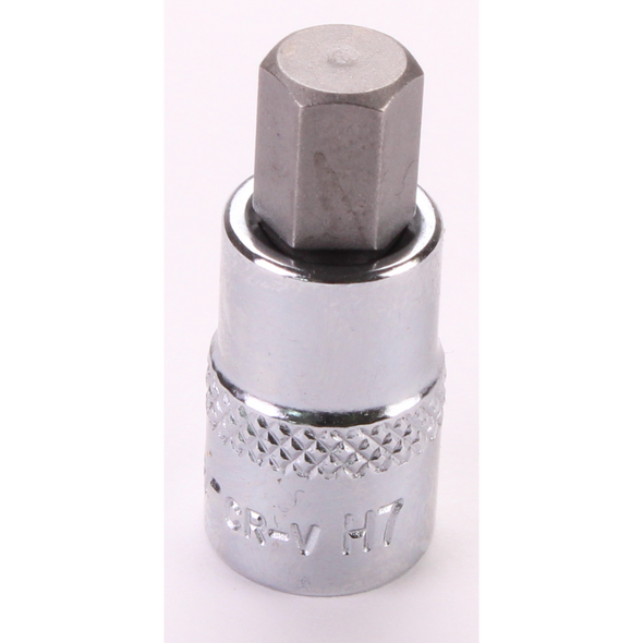 Sealey 1/4"Dr Hex Socket Bit 'Stubby' 7mm (Fully Polished)