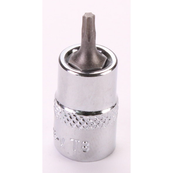 Sealey 1/4"Dr Trx-Star Socket Bit 'Stubby' T8 (Mirror Finish)