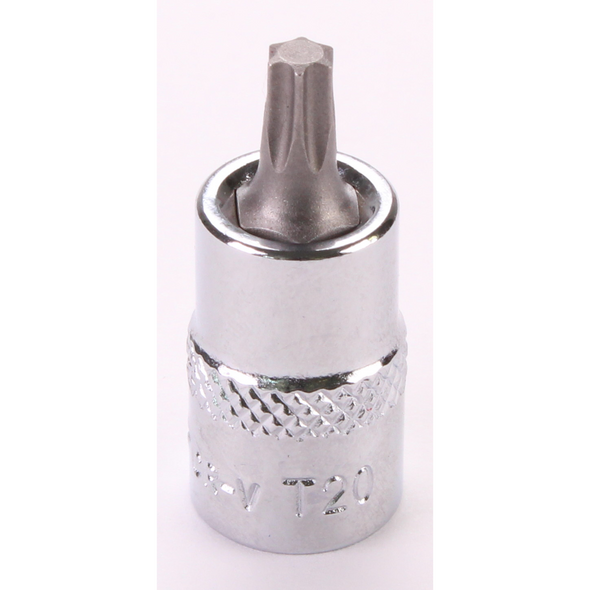 Sealey 1/4"Dr Trx-Star Socket Bit 'Stubby' T20 (Mirror Finish)