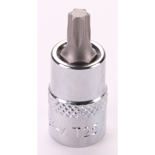 Sealey 1/4"Dr Trx-Star Socket Bit 'Stubby' T25 (Mirror Finish)