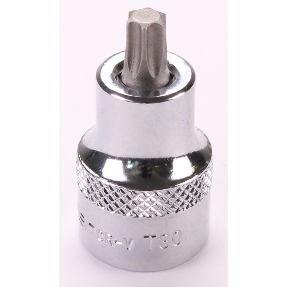 Sealey 3/8"Dr Trx-Star Socket Bit 'Stubby' T30 (Mirror Finish)