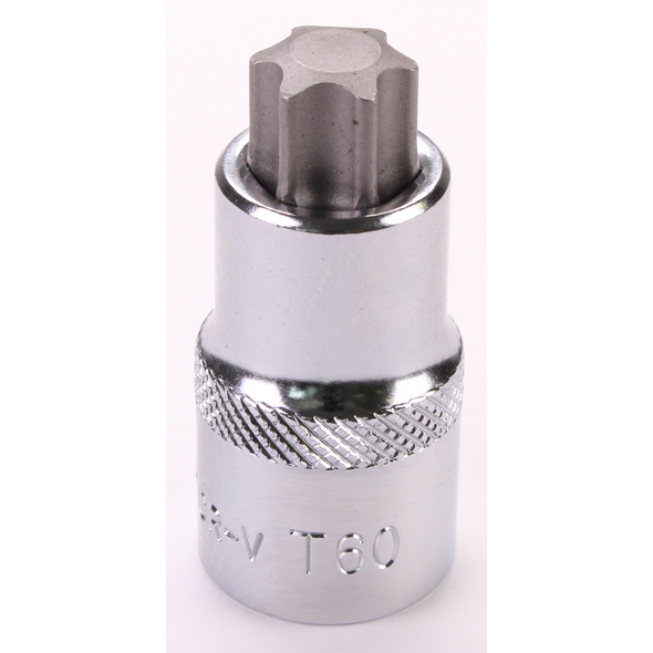 Sealey 1/2"Dr Trx-Star Socket Bit 'Stubby' T60 (Mirror Finish)