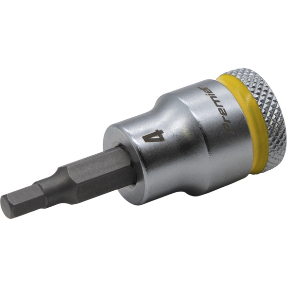 Sealey 3/8"Dr Hex Bit Socket 4mm (Yellow Coded Ring)