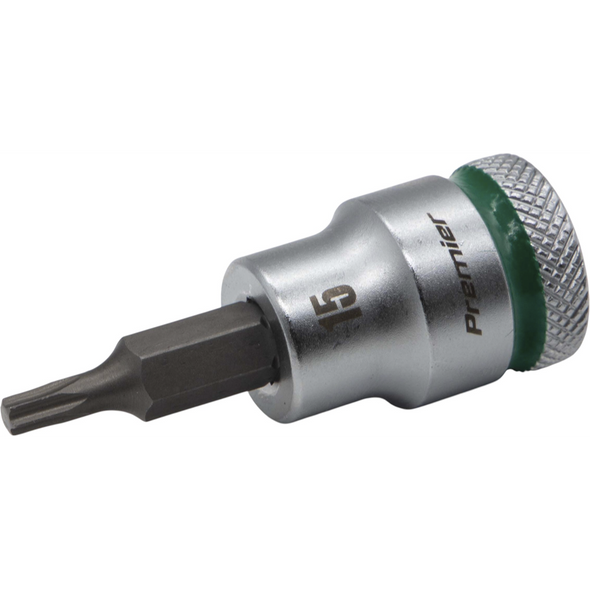 Sealey 3/8"Dr TRX-Star Socket Bit T15 (Dark Green Coded Ring)