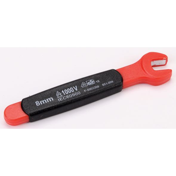 Sealey Insulated Open End Spanner 8mm