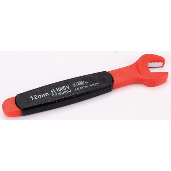 Sealey Insulated Open End Spanner 12mm
