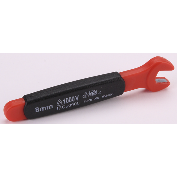 Sealey Insulated Open End Wrench 8mm