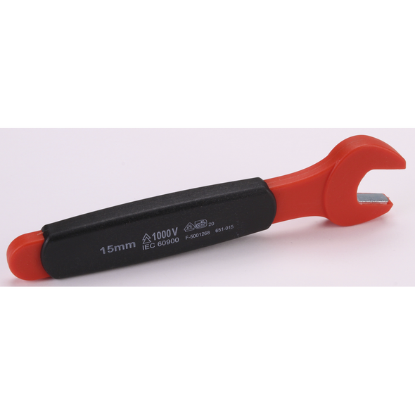 Sealey Insulated Open End Wrench 15mm