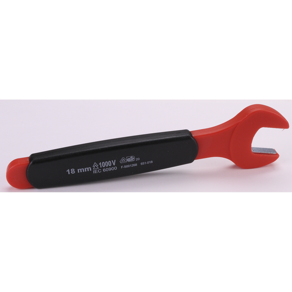 Sealey Insulated Open End Wrench 18mm