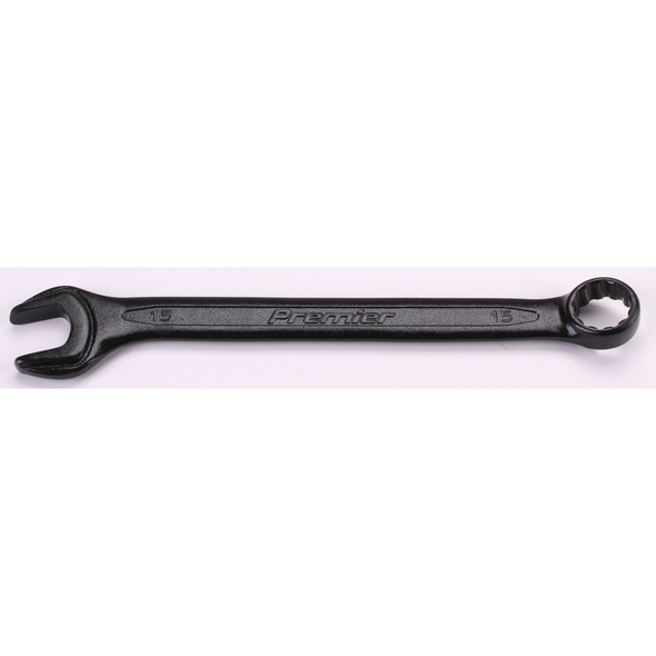 Sealey 15° Offset Open End/Ring Spanner 15mm 'Black Series'