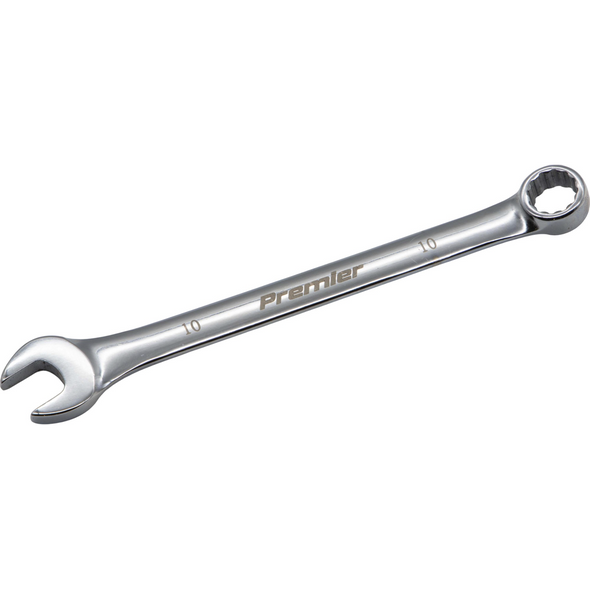 Sealey Combination Open & Ring Spanner 10mm (Fully Polished)