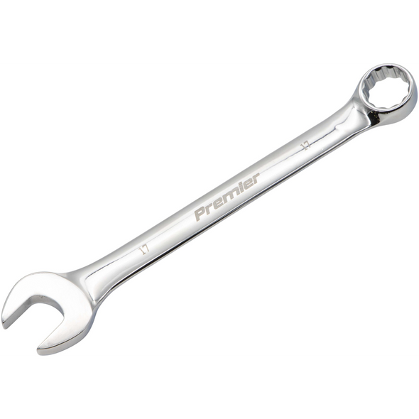 Sealey Combination Open & Ring Spanner 17mm (Fully Polished)