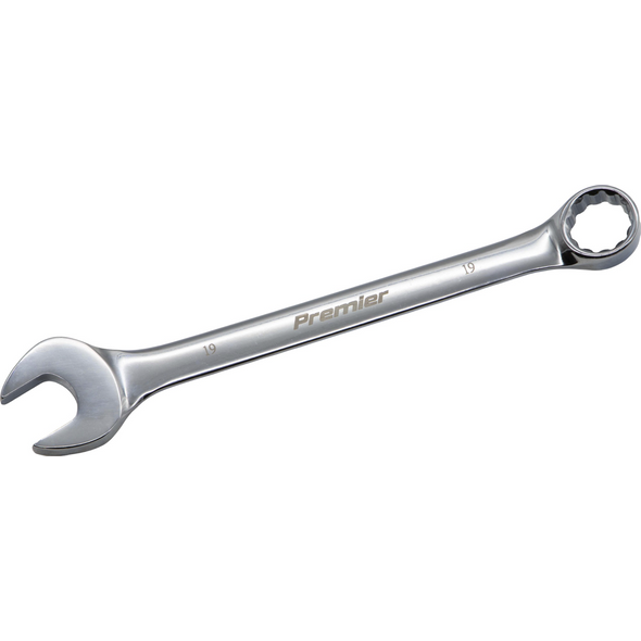 Sealey Combination Open & Ring Spanner 19mm (Fully Polished)
