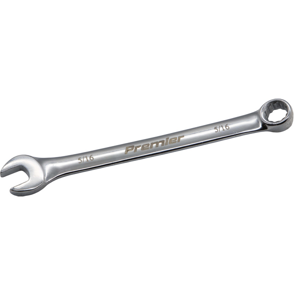 Sealey 5/16" Combination Open & Ring Spanner 12pt (Fully Polished)