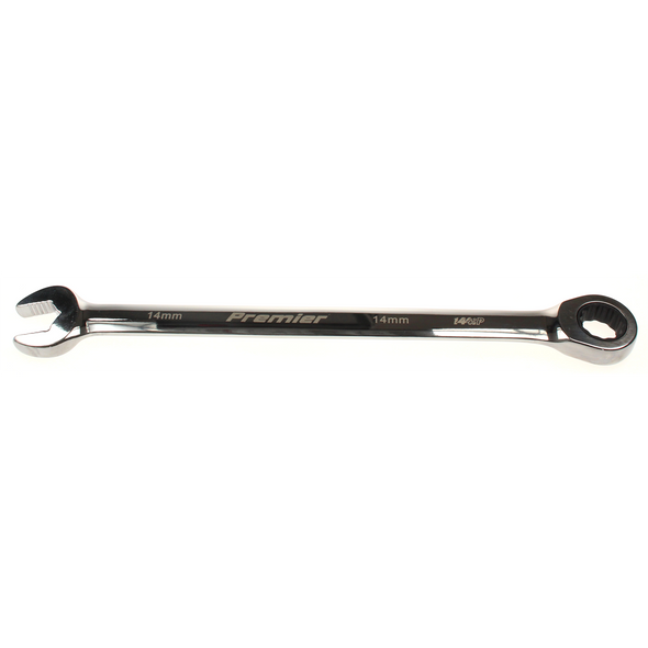 Sealey Comb. ratchet spanner 14mm (extra-long)