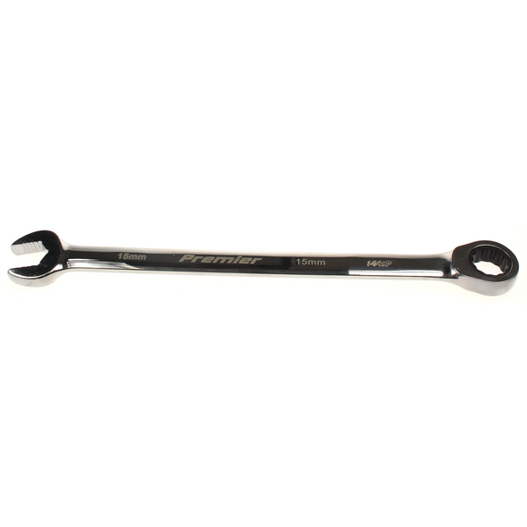 Sealey Comb. ratchet spanner 15mm (extra-long)