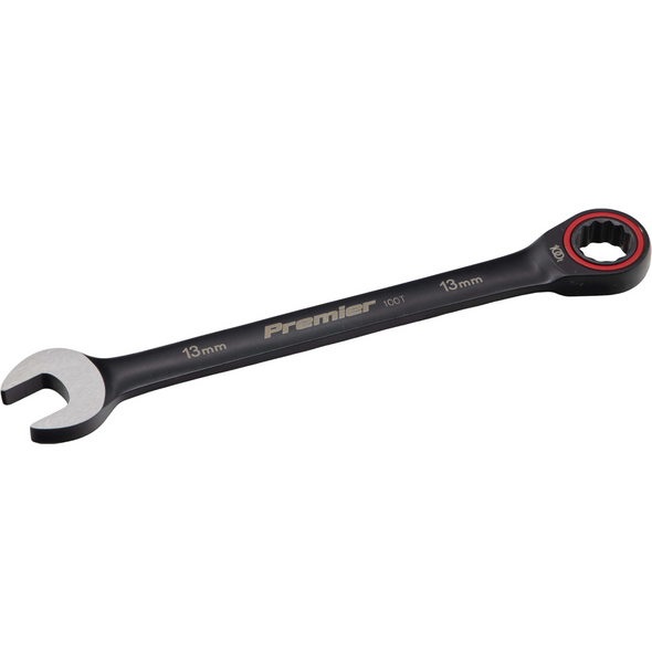 Sealey Combination Ratchet Spanner 13mm 100-Tooth (Black Series)