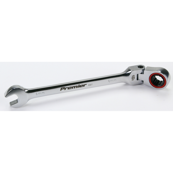 Sealey Flex-Head Ratchet Comb. Spanner 8mm