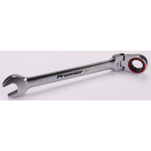 Sealey Flex-Head Ratchet Comb. Spanner 17mm
