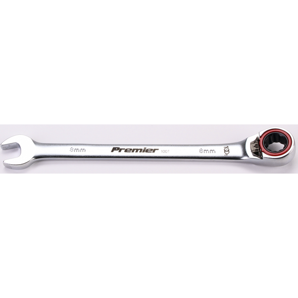 Sealey Reversible Ratchet Comb. Spanner 8mm