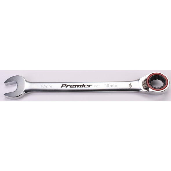 Sealey Reversible Ratchet Comb. Spanner 18mm