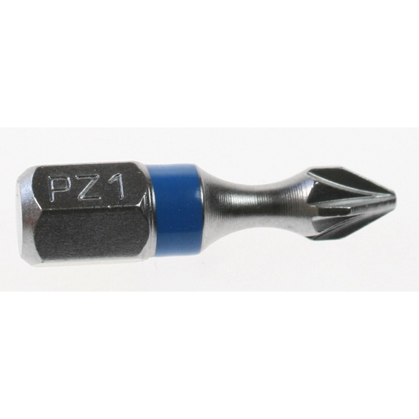 Sealey Pozi bit pz1 25mml 'blue' (impact grade)