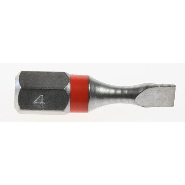 Sealey Slotted bit sl4 25mml 'dark orange' (impact grade)