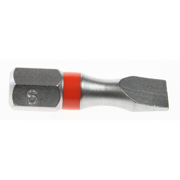 Sealey Slotted bit sl6 25mml 'dark orange' (impact grade)