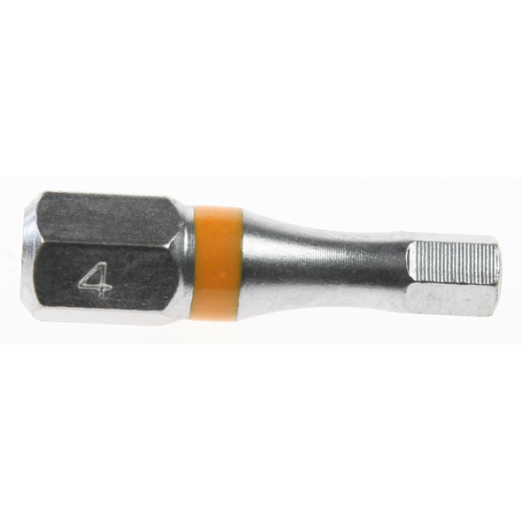 Sealey Hex bit h4 25mml 'orange' (impact grade)