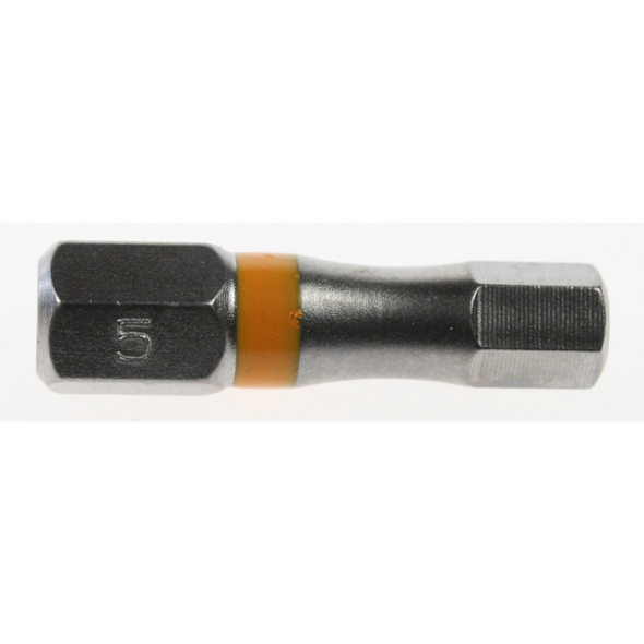 Sealey Hex bit h5 25mml 'orange' (impact grade)