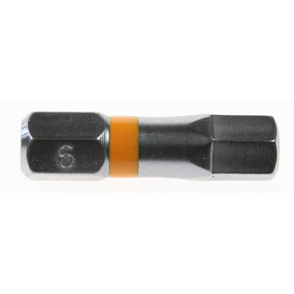 Sealey Hex bit h6 25mml 'orange' (impact grade)