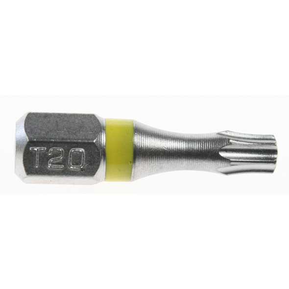 Sealey Trx-star bit t20 25mml 'yellow' (impact grade)