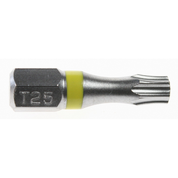 Sealey Trx-star bit t25 25mml 'yellow' (impact grade)