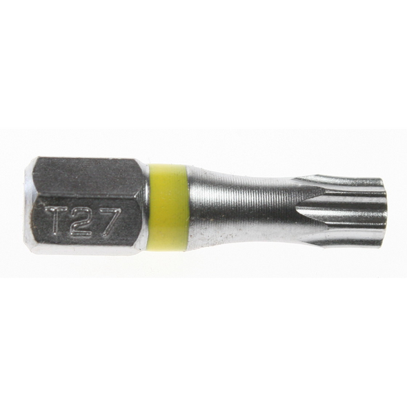 Sealey Trx-star bit t27 25mml 'yellow' (impact grade)